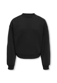 ONLY® - Sweatshirt, Rippbündchen, für Kinder - BLACK