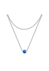 GLANZSTÜCKE MÜNCHEN - Damen Kette aus 925/- Sterling Silber in Silber mit Lapislazuli - silber