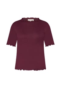 CARTOON - Halbarm-Shirt mit Kragen - Dark Aubergine