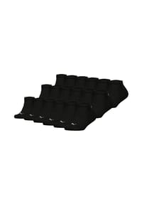 PUMA® - Kinder Sneakersocken 18er Pack - Plain Sneaker ECOM 18P, Logo, einfarbig - Schwarz
