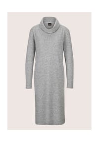 MADELEINE - Rollkragen-Kleid in H-Linie - steingrau / melange