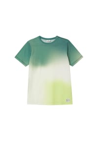 s.Oliver - T-Shirt, Label-Patch, für Kinder - creme|grün|mehrfarbig