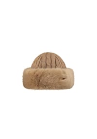 BARTS® - Strickmütze, Zopfmuster, Fake Fur, für Damen - LIGHT BROWN