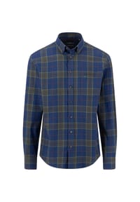 FYNCH-HATTON® - Flanellhemd, Casual Fit, Langarm, Button-Down-Kragen, für Herren - 685 NAVY