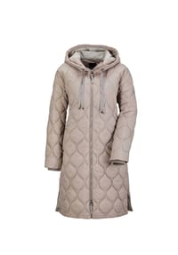 GOLDNER - Wintermantel mit Stehkragen und Kapuze - schwarz