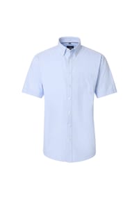 CASAMODA - Herren Freizeithemd Kurzarm gestreift Casual Fit - Hellblau