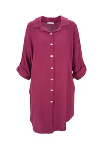Seasons of April - Bluse Oversized Musselinbluse Jessy Damen Musselin Hemdbluse mit Knopfverschluss, 100% Baumwolle - Anthrazit