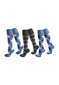 normani® - 3 Paar Kniestrümpfe Karo - Farbset 1
