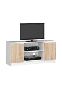 Akord - TV-Lowboard K120 mit 2 Türen und 6 Einlegeböden - artisan-eiche/grau
