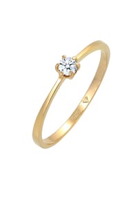 elli. DIAMONDS Ring Solitär Verlobung Diamant 0.11 Ct. 585 Gelbgold Bild 7