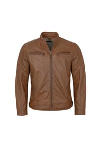 deercraft - Herren Lederjacke Lammnappa cognac - braun