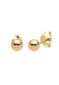 elli. PREMIUM - Ohrringe Kugel Geo Basic Minimal Edel Filigran 585 Gelbgold - Gold