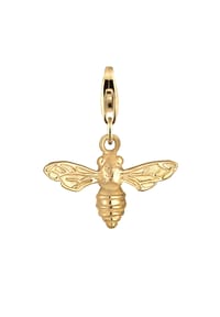 Nenalina - Charm Anhänger Bienchen Trend Bee 925 Silber Vergoldet - Gold
