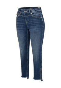 MAC Rich Jeans, knöchellang, Slim-Fit, Fransen-Details, für Damen 