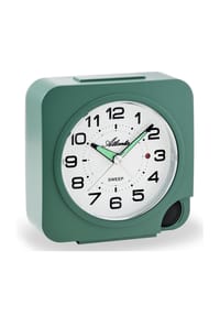 Atlanta by PARAGON - Quarzwecker ohne Ticken Licht Snooze Alarmindikator Fronteinstellung - 2171/6 (Grün) - Grün