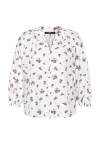zero - Schlupfbluse mit Print - Cream/Pink