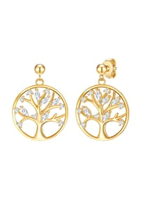 Rafaela Donata - Damen Ohrringe aus 925/- Sterling Silber in Gelbgold mit Zirkonia - gelbgold
