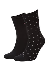 TOMMY HILFIGER - Classic Socken, 2er-Pack, Punkte-Design, für Damen - 001 BLACK