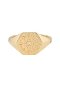 caї - Ring 925/- Sterling Silber 1 Weißtopas - gelb