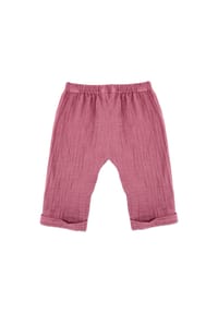 maximo® - GOTS BABY-Krempelhose Musselinstoff - altrosa