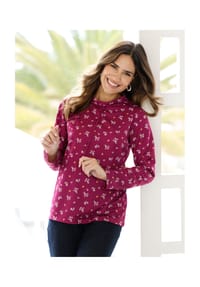 SIEH AN! - Sweatshirt - bordeaux-ecru-bedruckt