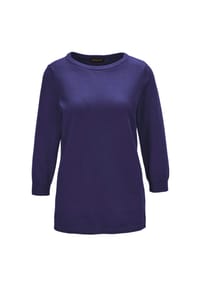 GOLDNER - Kurzgröße:  Pullover aus hochwertigem Garn - tintenblau
