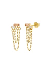 NOELANI - Ohrstecker für Damen, 925 Sterling Silber, Zirkonia synth. - Gold