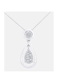 Diamant L'eternel - Kette mit Anhänger, mit Diamant, 375 Weißgold - white gold