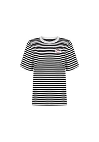 freshlions - T-Shirt Fitore in tollem Streifen-Design - Schwarz