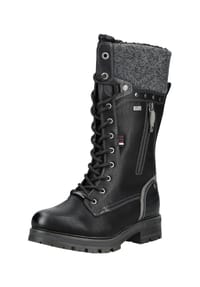 MUSTANG® - Lederimitat/Textil Stiefel - Dunkelbraun