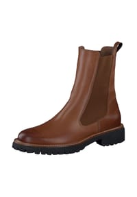 paul green - Leder/Textil Stiefelette - Cognac