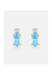 Diamant L'eternel - Ohrstecker, mit Blautopas, 375 Gelbgold - gold