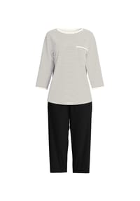 CALIDA - Damen 3/4-Pyjama Sweet Dreams - charm cream