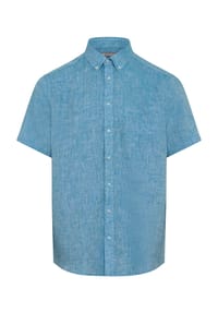 GALERIA - Leinenfreizeithemd, Kurzarm, Button-Down-Kragen, für Herren - 5 LT BLUE/WHT