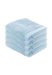 TOM TAILOR - Handtuch, 4er Pack - Color Bath Towel, Frottier, Baumwolle, 50 x 100 cm - Blau