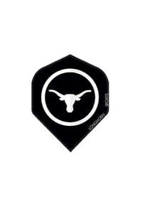 COFI - Longhorn Sports Dart Flights – Robuste Flights für präzise Würfe - Schwarz Onesize