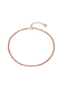 GLANZSTÜCKE MÜNCHEN - Damen Fusskette aus 925/- Sterling Silber in Roségold - roségold
