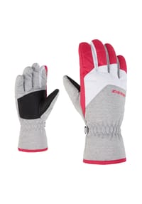 ziener - Fingerhandschuhe "Lando", gefüttert, Karabinerhaken, für Kinder - 823.766 GREY MEL