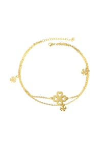 Adelia's - Damen Edelstahl Fußkettchen Anker 26 cm + 5 cm silberfarben - silber