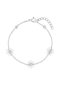 Adelia's - Damen Edelstahl Armband 17 cm + 3 cm silberfarben mit schimmernder Perle - gold