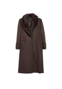 s.Oliver BLACK LABEL - Wintermantel, Schalkragen, für Damen - 8944 BROWN
