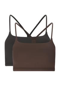 ENDURANCE ATHLECIA - Sport-BH Blossom 2er-Pack mit leichtem Support - 1294 Chocolate Torte