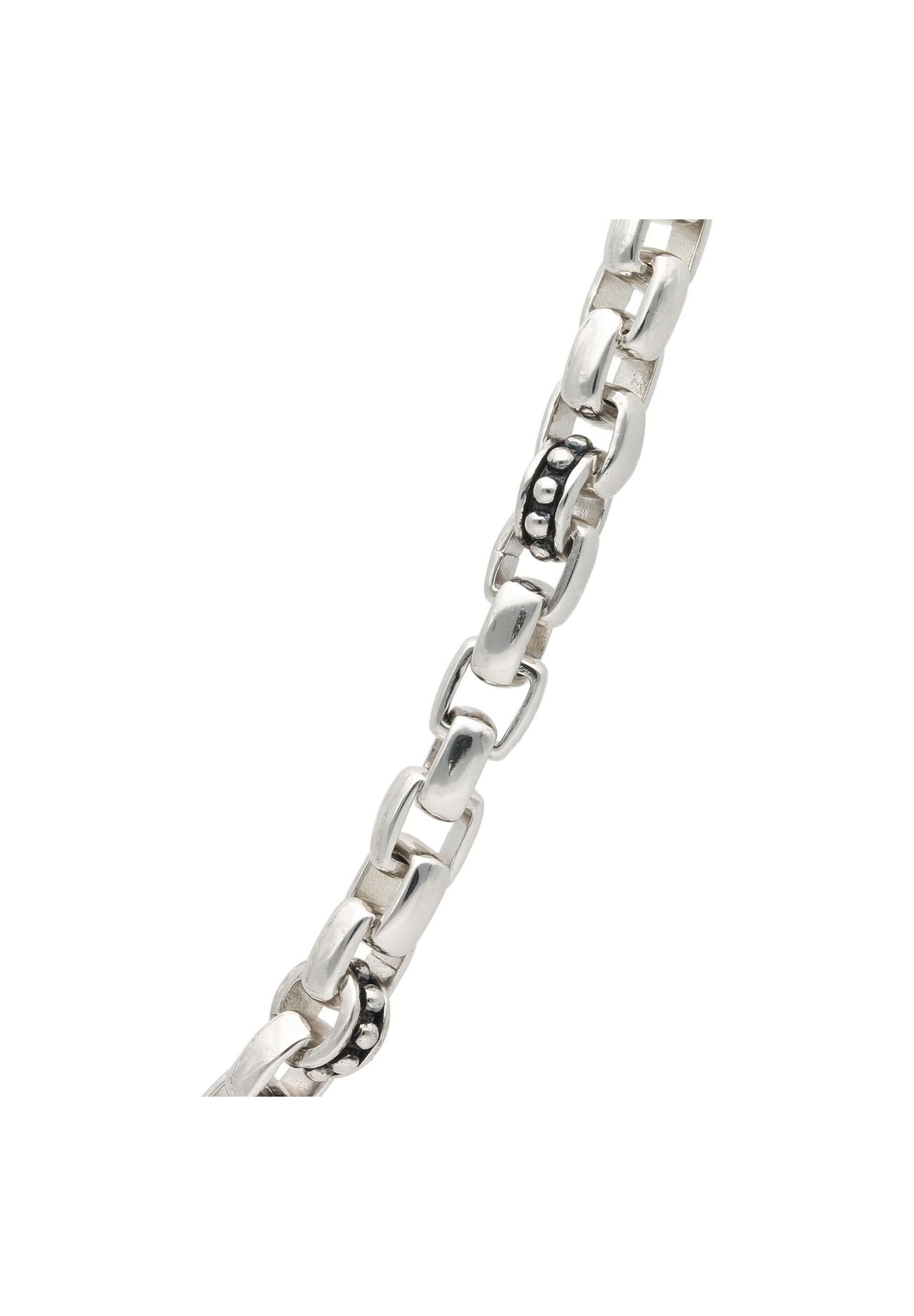 GIORGIO MARTELLO MILANO Armband eckige Glieder, teilweise geschwärzt, Silber  925 | GALERIA