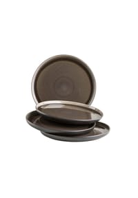 MÄSER Dessertteller-Set, Steinzeug Niara - Niara - Schwarz / Grau
