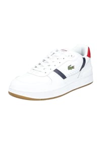 LACOSTE - Sneaker, Leder, Logo-Stickerei, für Herren - WHT/NVY/RED - 40