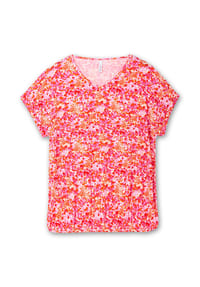 sheego - T-Shirt - fuchsia-gemustert