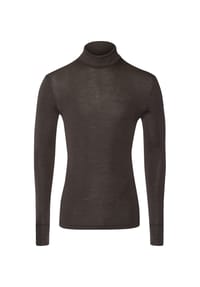 HANRO - Rollkragenshirt Woolen Silk - anthracite