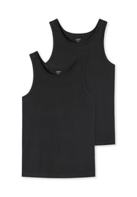 uncover by SCHIESSER - Herren Unterhemd 2er Pack - Serie "Uncover", Rundhals - Schwarz