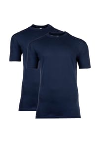 HOM - Herren T-Shirt, 2er Pack - Tee Shirt Harrow, kurzarm - Blau