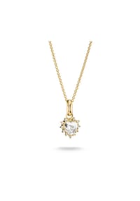 Thomas Sabo - Kette mit Zirkonia im Herzschliff - gelbgoldfarben